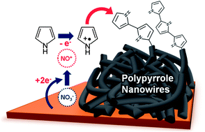 Graphical abstract: Single-step synthesis of polypyrrole nanowires by cathodic electropolymerization