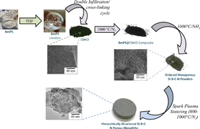 Graphical abstract: Silicon–boron–carbon–nitrogen monoliths with high, interconnected and hierarchical porosity