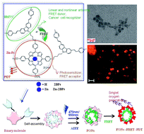 Graphical abstract: Aggregation induced photodynamic therapy enhancement based on linear and nonlinear excited FRET of fluorescent organic nanoparticles