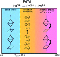 Graphical abstract: Dynamic charge disproportionation in the 1D chain material PdTeI