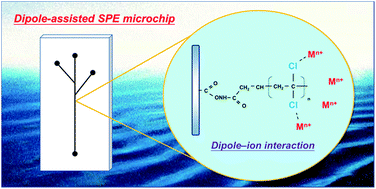 Graphical abstract: A dipole-assisted solid-phase extraction microchip combined with inductively coupled plasma-mass spectrometry for online determination of trace heavy metals in natural water