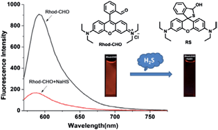 Graphical abstract: A rhodamine-formaldehyde probe fluorescently discriminates H2S from biothiols