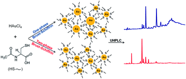 Graphical abstract: Role of UHPLC in evaluating as-synthesised ligand-protected gold nanoparticles products