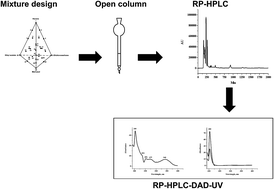 Graphical abstract: Open column, reversed-phase high-performance liquid chromatography with diode array detection and chemometric strategy for investigation of metabolic fingerprints of complex systems
