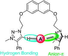 Graphical abstract: Discovery of anion–π interactions in the recognition mechanism of inorganic anions by 1,2,3-triazolium rings