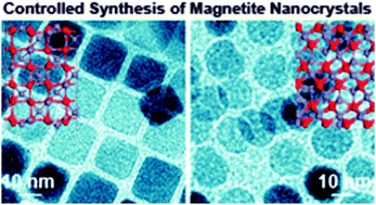 Graphical abstract: Sub-20 nm-Fe3O4 square and circular nanoplates: synthesis and facet-dependent magnetic and electrochemical properties