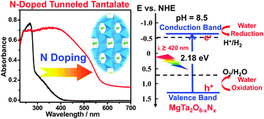 Graphical abstract: A wide visible-light-responsive tunneled MgTa2O6−xNx photocatalyst for water oxidation and reduction