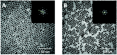 Graphical abstract: Adjusting the inter-particle spacing of a nanoparticle array at the sub-nanometre scale by thermal annealing