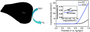 Graphical abstract: Acidically oxidized carbon cloth: a novel metal-free oxygen evolution electrode with high catalytic activity