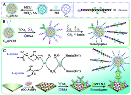Graphical abstract: l-Cysteine induced hemin/G-quadruplex concatemers electrocatalytic amplification with Pt–Pd supported on fullerene as a nanocarrier for sensing the spore wall protein of Nosema bombycis