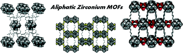 Graphical abstract: First examples of aliphatic zirconium MOFs and the influence of inorganic anions on their crystal structures