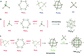 Graphical abstract: Synthesis, structures, and theoretical investigation of three polyoxomolybdate-based compounds: self-assembly, fragment analysis, orbital interaction, and formation mechanism
