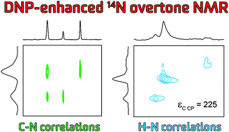 Graphical abstract: Dynamic nuclear polarisation enhanced 14N overtone MAS NMR spectroscopy