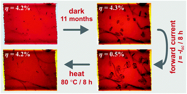 Graphical abstract: Recovery of dye-sensitized solar cell's performance by heat treatment