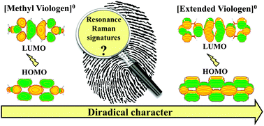 Graphical abstract: Resonant Raman spectra of molecules with diradical character: multiconfigurational wavefunction investigation of neutral viologens