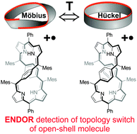 Graphical abstract: Möbius–Hückel topology switching in an expanded porphyrin cation radical as studied by EPR and ENDOR spectroscopy