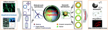 Graphical abstract: Design and synthesis of organic–inorganic hybrid capsules for biotechnological applications