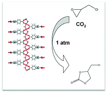 Graphical abstract: Two coordination polymers constructed from a multidentate carboxylic acid ligand with a tertiary amine serve as acid–base catalysts for the synthesis of chloropropene carbonate from CO2 under atmospheric pressure