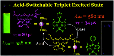 Graphical abstract: Switching of the photophysical properties of Bodipy-derived trans bis(tributylphosphine) Pt(ii) bisacetylide complexes with rhodamine as the acid-activatable unit