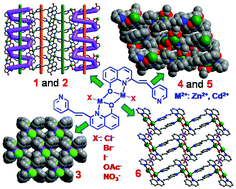 Graphical abstract: Six Zn(ii) and Cd(ii) coordination polymers assembled from a similar binuclear building unit: tunable structures and luminescence properties
