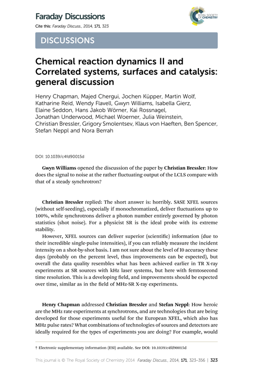 Chemical reaction dynamics II and Correlated systems, surfaces and catalysis: general discussion
