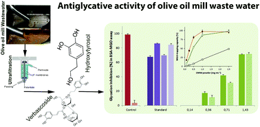 Graphical abstract: Carbonyl trapping and antiglycative activities of olive oil mill wastewater