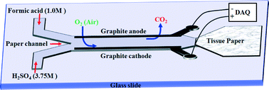 Graphical abstract: A paper based self-pumping and self-breathing fuel cell using pencil stroked graphite electrodes