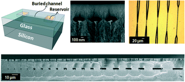 Graphical abstract: Buried centimeter-long micro- and nanochannel arrays in porous silicon and glass