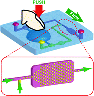 Graphical abstract: Finger-powered microfluidic systems using multilayer soft lithography and injection molding processes