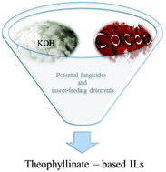Graphical abstract: Ionic liquids with a theophyllinate anion