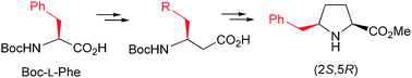 Graphical abstract: Synthesis of enantiomerically pure δ-benzylproline derivatives