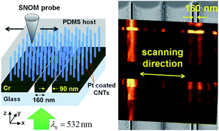 Graphical abstract: Subwavelength imaging in the visible range using a metal coated carbon nanotube forest