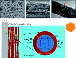Graphical abstract: TiO2/CdSe core–shell nanofiber film for photoelectrochemical hydrogen generation