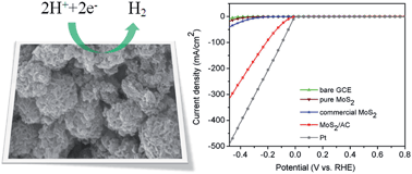 Graphical abstract: Amorphous carbon supported MoS2 nanosheets as effective catalysts for electrocatalytic hydrogen evolution