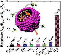 Graphical abstract: Facile Au catalyst loading on the inner shell of hollow SnO2 spheres using Au-decorated block copolymer sphere templates and their selective H2S sensing characteristics