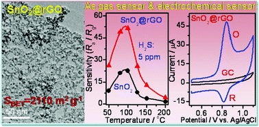 Graphical abstract: Normal-pressure microwave rapid synthesis of hierarchical SnO2@rGO nanostructures with superhigh surface areas as high-quality gas-sensing and electrochemical active materials