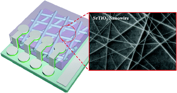 Graphical abstract: A nano-grid structure made of perovskite SrTiO3 nanowires for efficient electron transport layers in inverted polymer solar cells