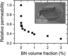 Graphical abstract: Boron nitride nanosheets as barrier enhancing fillers in melt processed composites