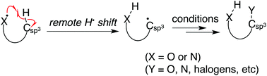 Graphical abstract: sp3 C–H oxidation by remote H-radical shift with oxygen- and nitrogen-radicals: a recent update