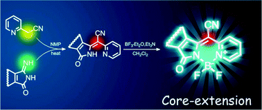 Graphical abstract: Synthesis and spectroscopic properties of novel meso-cyano boron-pyridyl-isoindoline dyes