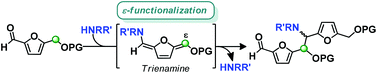 Graphical abstract: Trienamines derived from 5-substituted furfurals: remote ε-functionalization of 2,4-dienals