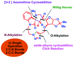 Graphical abstract: Rapid assembly of heterocycle grafted macrocycles via tandem one-pot double 1,3-dipolar cycloaddition reaction