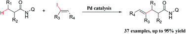 Graphical abstract: Palladium-catalyzed unactivated β-methylene C(sp3)–H bond alkenylation of aliphatic amides and its application in a sequential C(sp3)–H/C(sp2)–H bond alkenylation