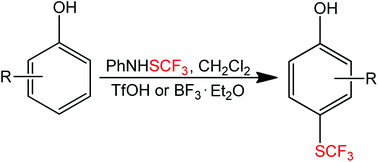 Graphical abstract: Acid-promoted direct electrophilic trifluoromethylthiolation of phenols