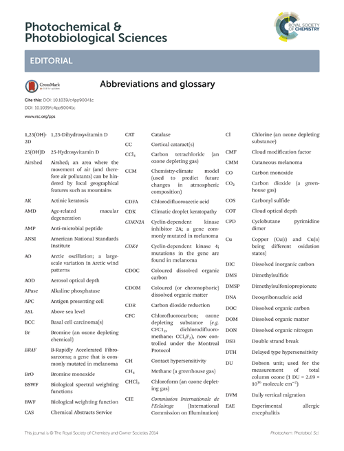 Abbreviations and glossary