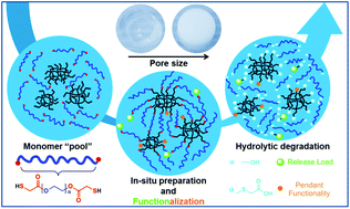 Graphical abstract: A simple approach to hybrid inorganic–organic step-growth hydrogels with scalable control of physicochemical properties and biodegradability