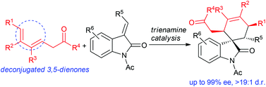 Graphical abstract: Trienamine catalysis with linear deconjugated 3,5-dienones