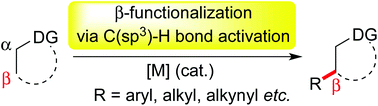 Graphical abstract: Transition metal-catalyzed direct remote C–H functionalization of alkyl groups via C(sp3)–H bond activation