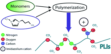 Graphical abstract: Syntheses and characterization of new poly(ionic liquid)s designed for CO2 capture