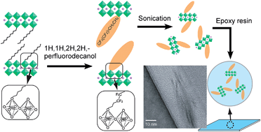 Graphical abstract: Layered perovskite nanosheets bearing fluoroalkoxy groups: their preparation and application in epoxy-based hybrids